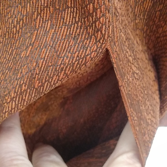 Alfred Dunner Brown Blazer Jacket Womens 12 Snakeskin Pattern Retro 70s Vintage - Picture 9 of 16